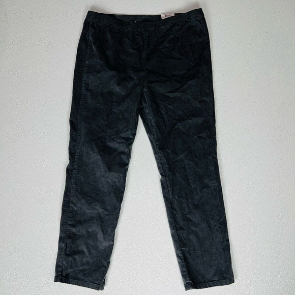 Karen Scott Women's Petite Corduroy Pull-On Pants, Charcoal Size PXL NWT - Picture 3 of 12